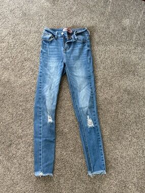Crystal rock juniors distressed jeans
